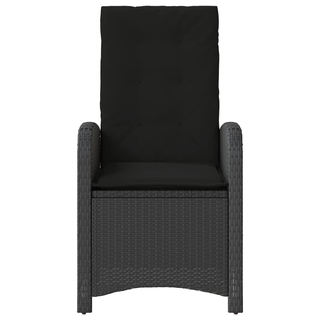 Reclining Garden Chairs 2 Pcs With Cushions Poly Rattan