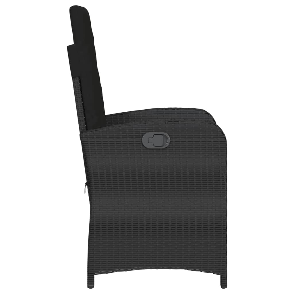 Reclining Garden Chairs 2 Pcs With Cushions Poly Rattan