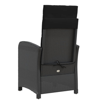 Reclining Garden Chairs 2 Pcs With Cushions Poly Rattan