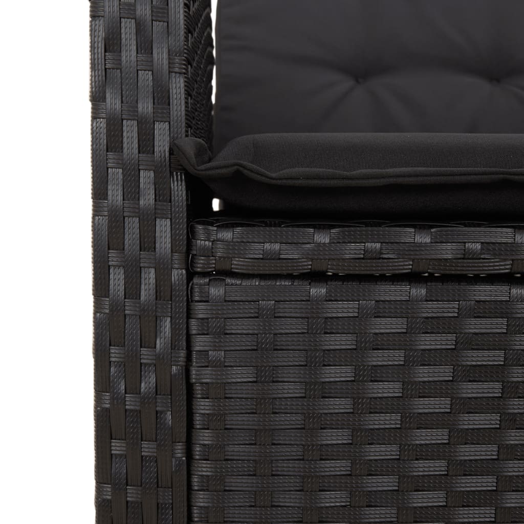 Reclining Garden Chairs 2 Pcs With Cushions Poly Rattan