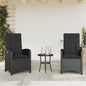 Reclining Garden Chairs 2 Pcs With Cushions Poly Rattan