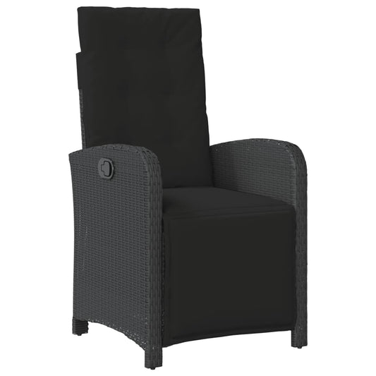 Reclining Garden Chair With Footrest Poly Rattan