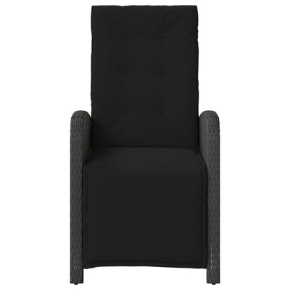 Reclining Garden Chair With Footrest Poly Rattan