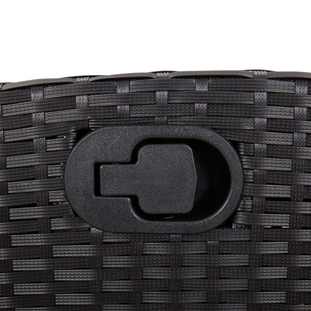 Reclining Garden Chair With Footrest Poly Rattan