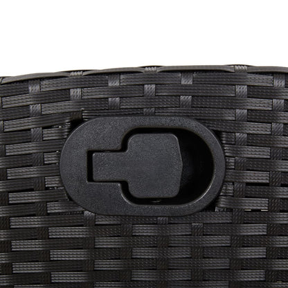 Reclining Garden Chair With Footrest Poly Rattan