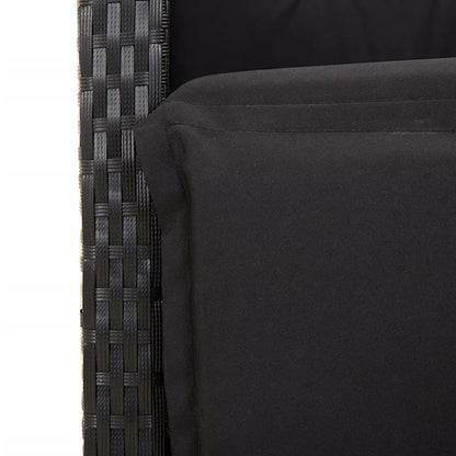 Reclining Garden Chair With Footrest Poly Rattan