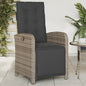 Reclining Garden Chair With Footrest Poly Rattan