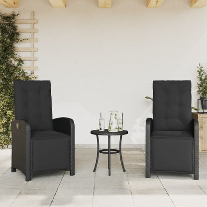 Reclining Garden Chair With Footrest Poly Rattan