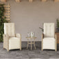Reclining Garden Chair With Footrest Poly Rattan