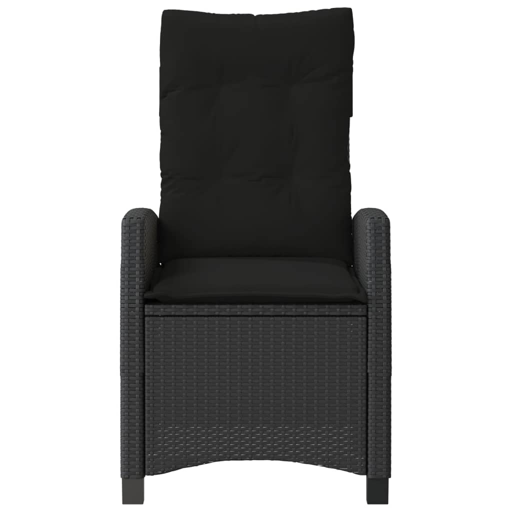 Reclining Garden Chair With Cushions Poly Rattan