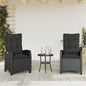 Reclining Garden Chair With Cushions Poly Rattan