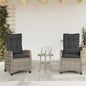 Reclining Garden Chair With Cushions Poly Rattan
