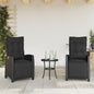 Reclining Garden Chair With Cushions Poly Rattan