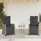 Reclining Garden Chair With Cushions Poly Rattan