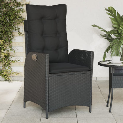 Reclining Garden Chair With Cushions Poly Rattan