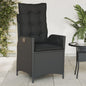 Reclining Garden Chair With Cushions Poly Rattan