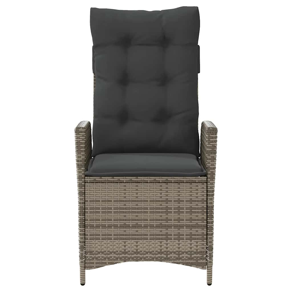Reclining Garden Chair With Cushions Poly Rattan