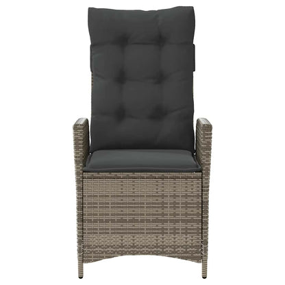 Reclining Garden Chair With Cushions Poly Rattan