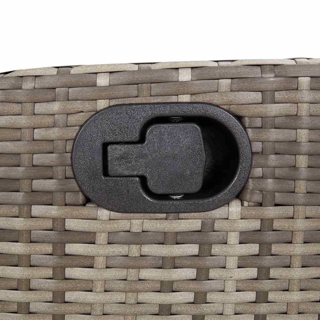 Reclining Garden Chair With Cushions Poly Rattan