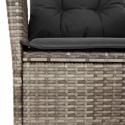 Reclining Garden Chair With Cushions Poly Rattan