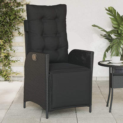 Reclining Garden Chair With Cushions Poly Rattan