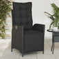Reclining Garden Chair With Cushions Poly Rattan
