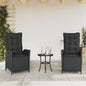 Reclining Garden Chair With Cushions Poly Rattan