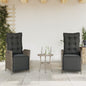 Reclining Garden Chair With Cushions Poly Rattan