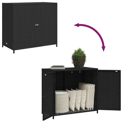 Garden Storage Cabinet 83X45X76 Cm Poly Rattan