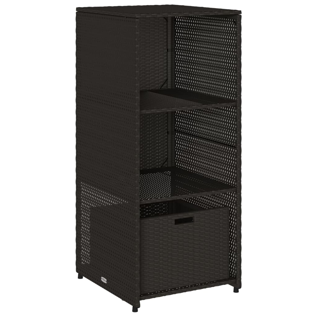 Garden Storage Cabinet 50X55X115 Cm Poly Rattan