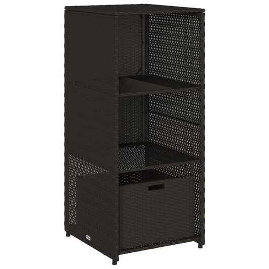 Garden Storage Cabinet 50X55X115 Cm Poly Rattan
