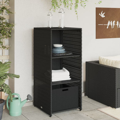 Garden Storage Cabinet 50X55X115 Cm Poly Rattan