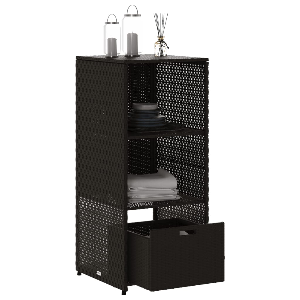 Garden Storage Cabinet 50X55X115 Cm Poly Rattan