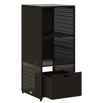 Garden Storage Cabinet 50X55X115 Cm Poly Rattan