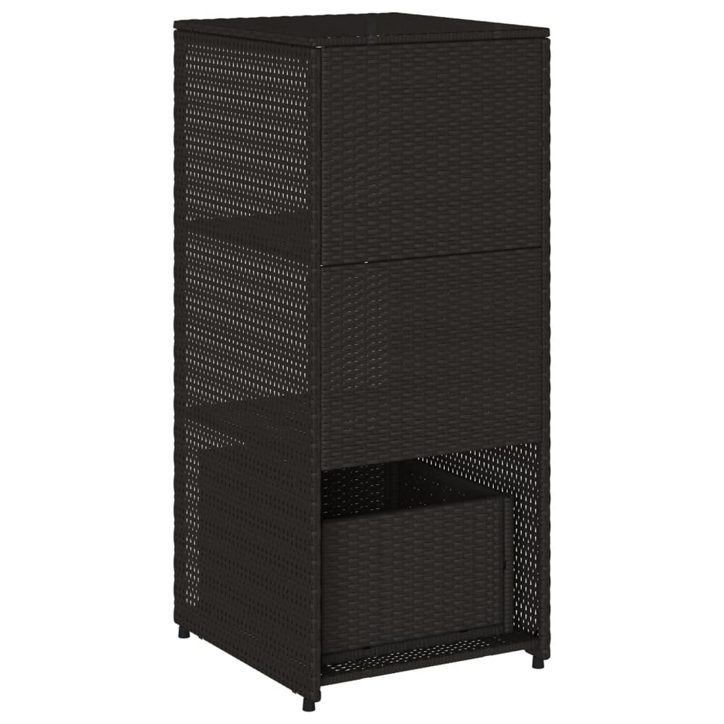 Garden Storage Cabinet 50X55X115 Cm Poly Rattan