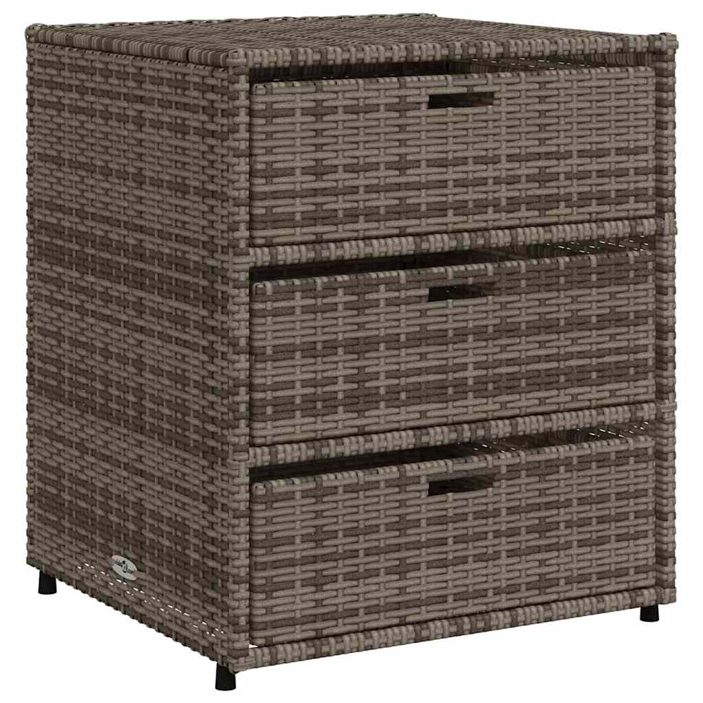 Garden Storage Cabinet Poly Rattan