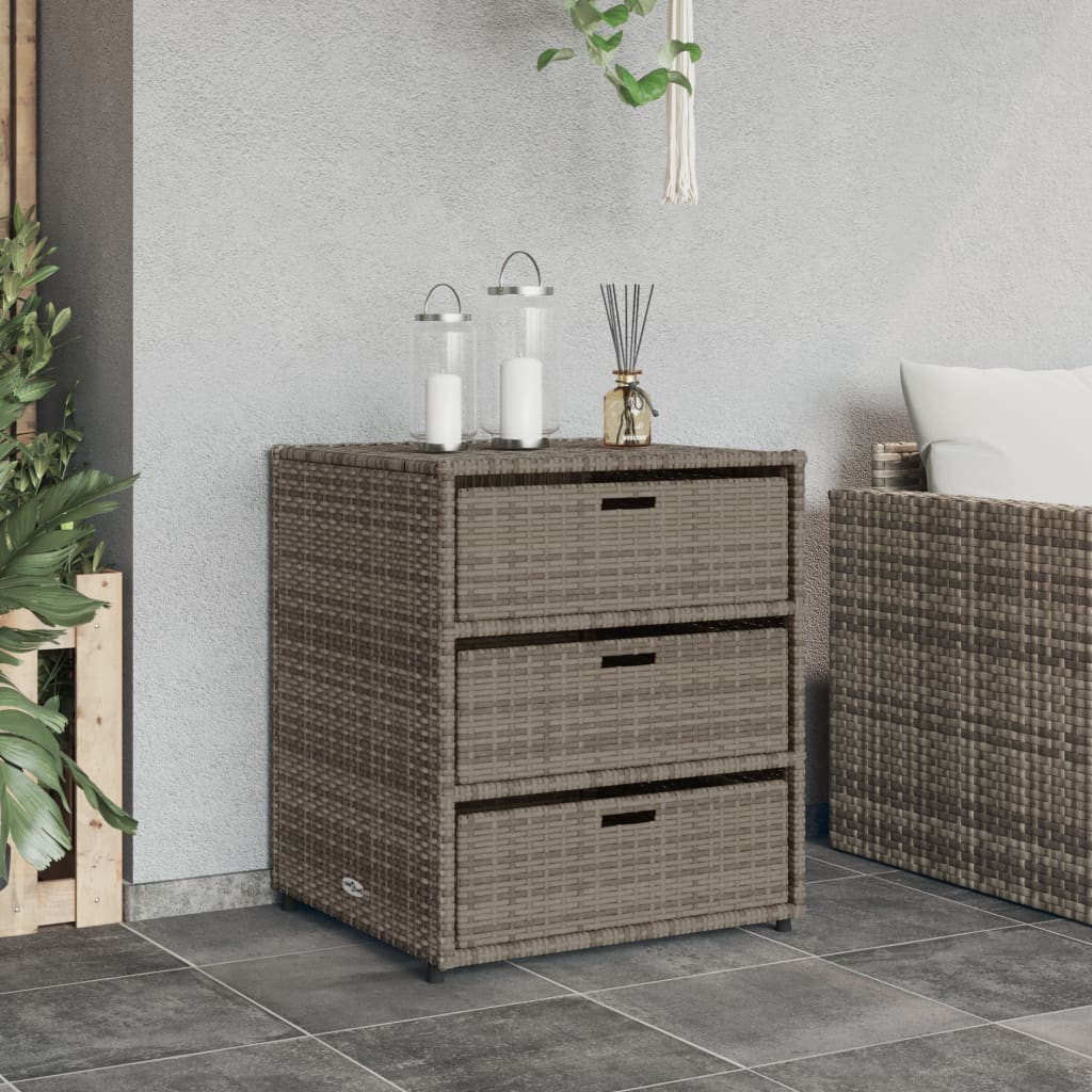 Garden Storage Cabinet Poly Rattan
