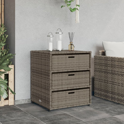 Garden Storage Cabinet Poly Rattan