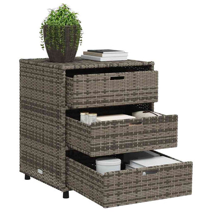 Garden Storage Cabinet Poly Rattan