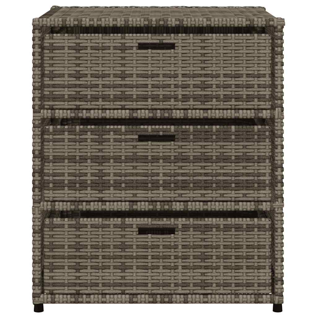 Garden Storage Cabinet Poly Rattan