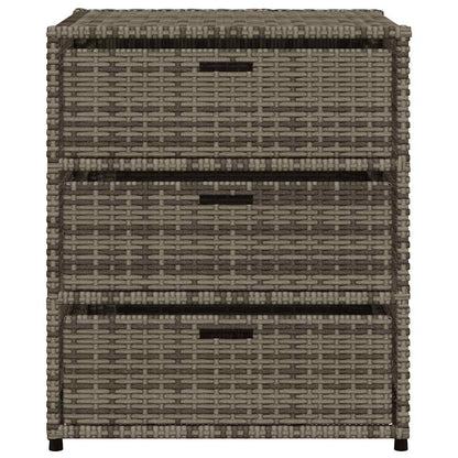 Garden Storage Cabinet Poly Rattan