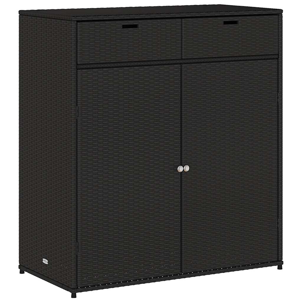 Garden Storage Cabinet Poly Rattan