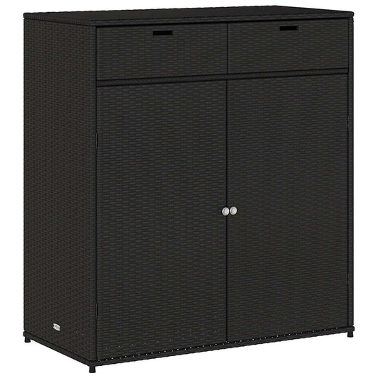 Garden Storage Cabinet Poly Rattan