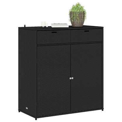 Garden Storage Cabinet Poly Rattan