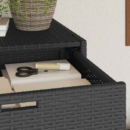 Garden Storage Cabinet Poly Rattan