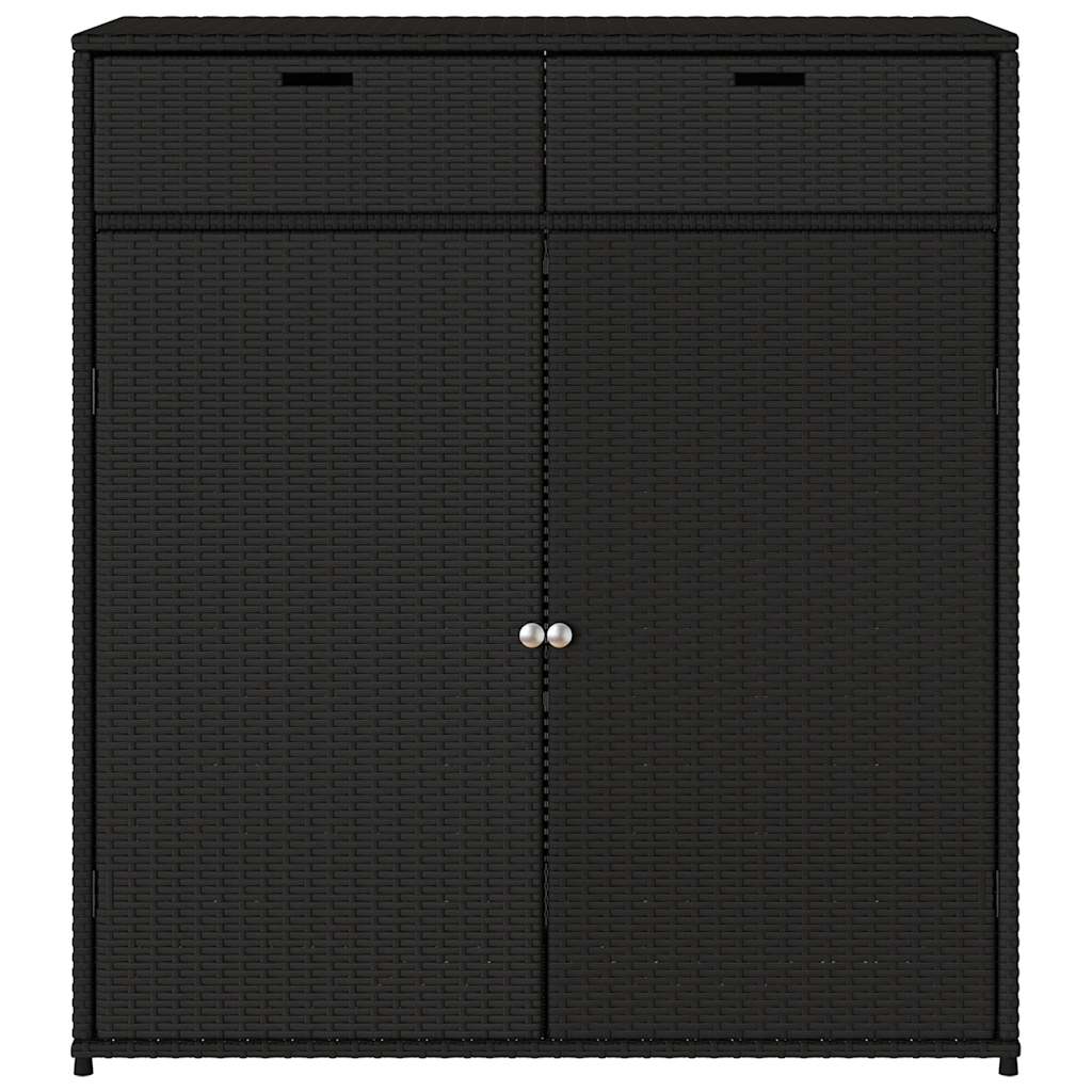Garden Storage Cabinet Poly Rattan