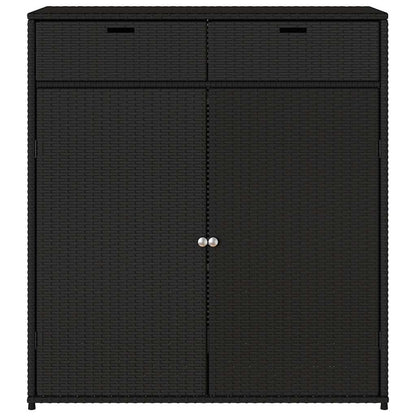 Garden Storage Cabinet Poly Rattan
