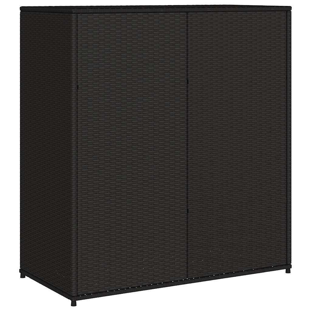 Garden Storage Cabinet Poly Rattan