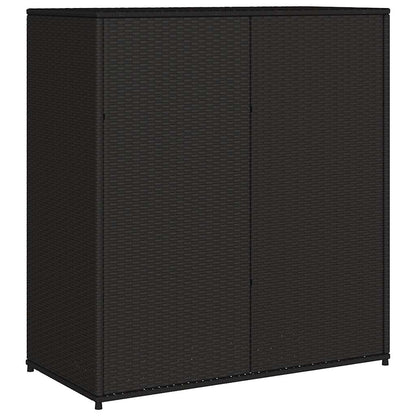 Garden Storage Cabinet Poly Rattan