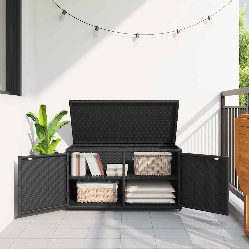 Garden Storage Cabinet 110X55X60.5 Cm Poly Rattan